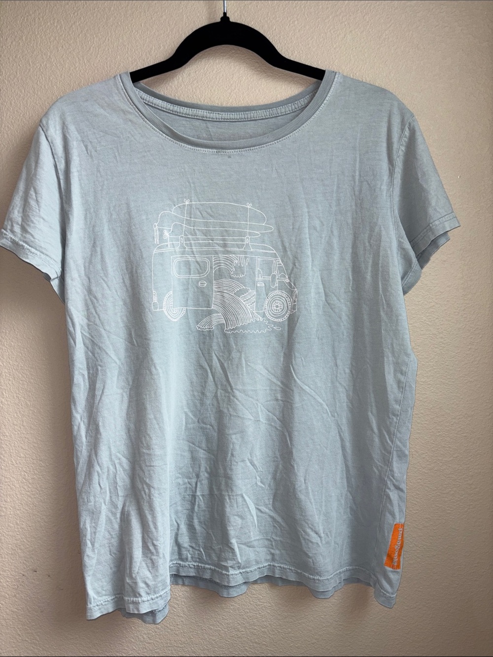 Patagonia XL Surf Van Graphic T-Shirt Blue Coastal Outdoor Tee